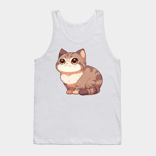 Cute Shorthair Cat Tank Top by SundayDonuts